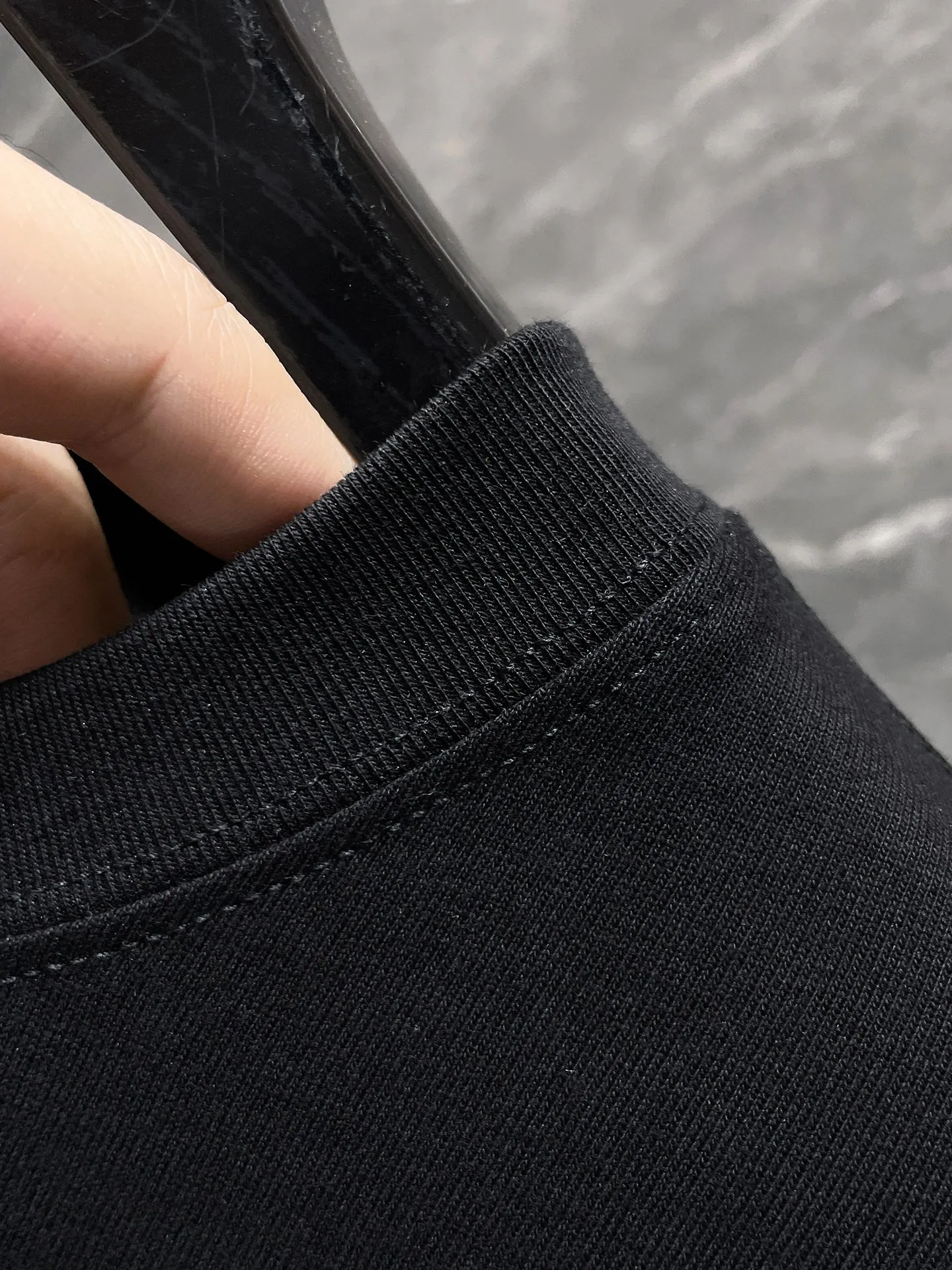 P176 Chrome Hearts Long T Series Heavy Industry Colored Leather Cross Contrast Color Fake Two-Piece Long Sleeve T-Shirt Same Style as Stars❤Specially Customized Version 1:1 High Weight Fabric Recommended Color: Black Code Number: S, M, L, XL